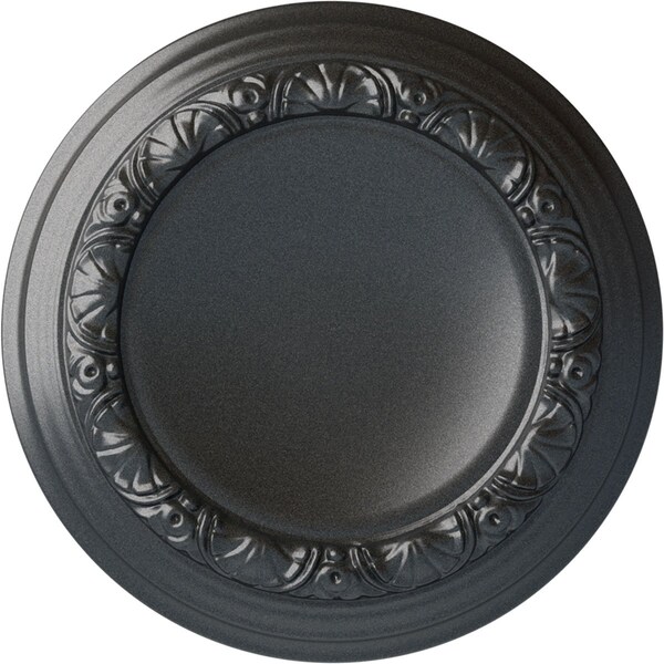Ekena Millwork Carlsbad Ceiling Medallion (Fits Canopies up to 7 7/8"), Hand-Painted Pewter, 12 1/2"OD x 1 1/2"P CM12CAPES - main